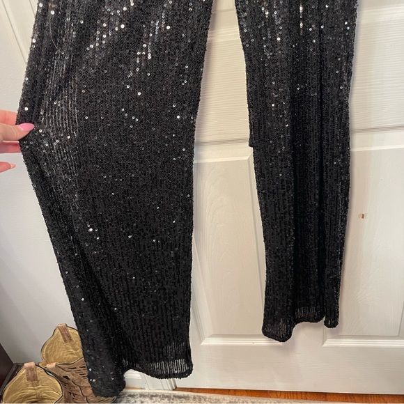Elegant Black Sequin Jumpsuit XL Fashion Nova - Picture 12 of 13